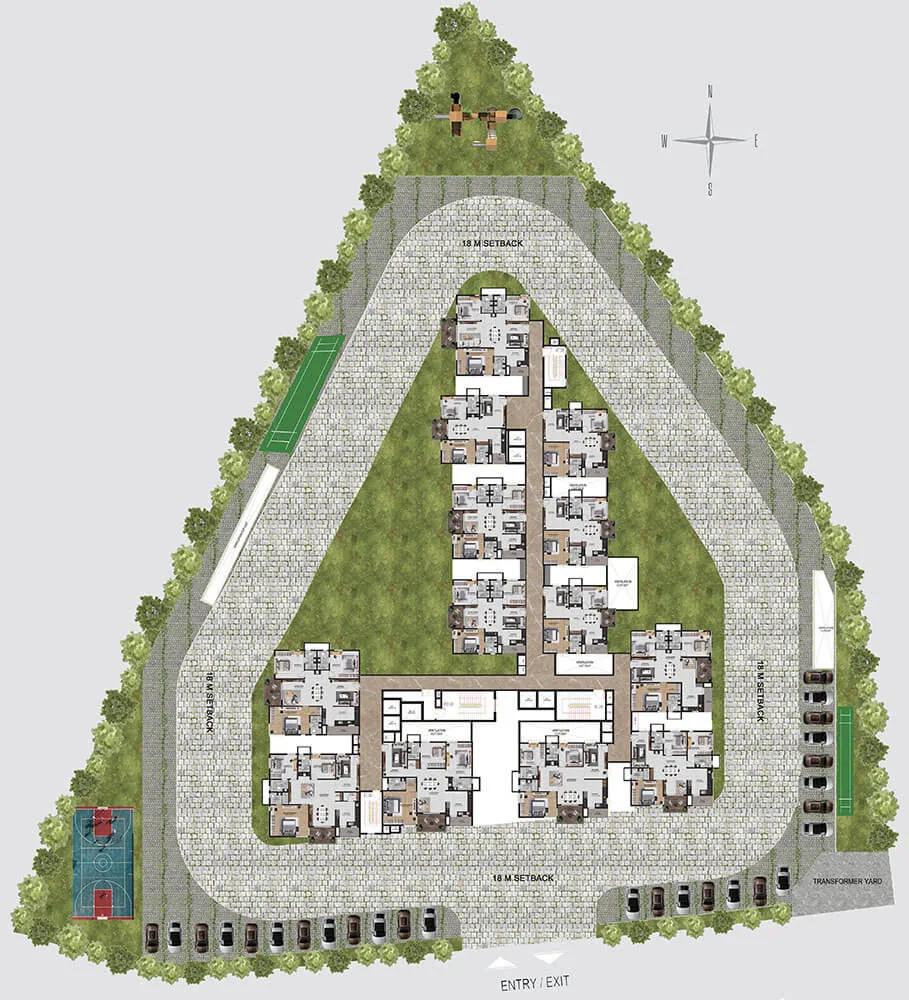 Layout plan of Vian Mrida Apartments