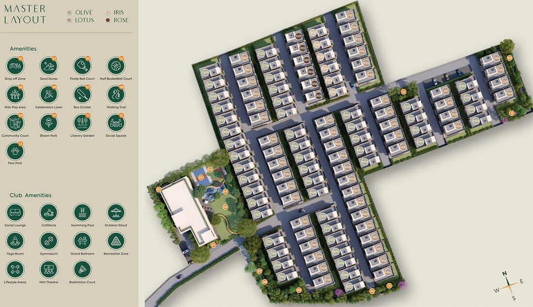 Layout plan of Riviera Glade Villas