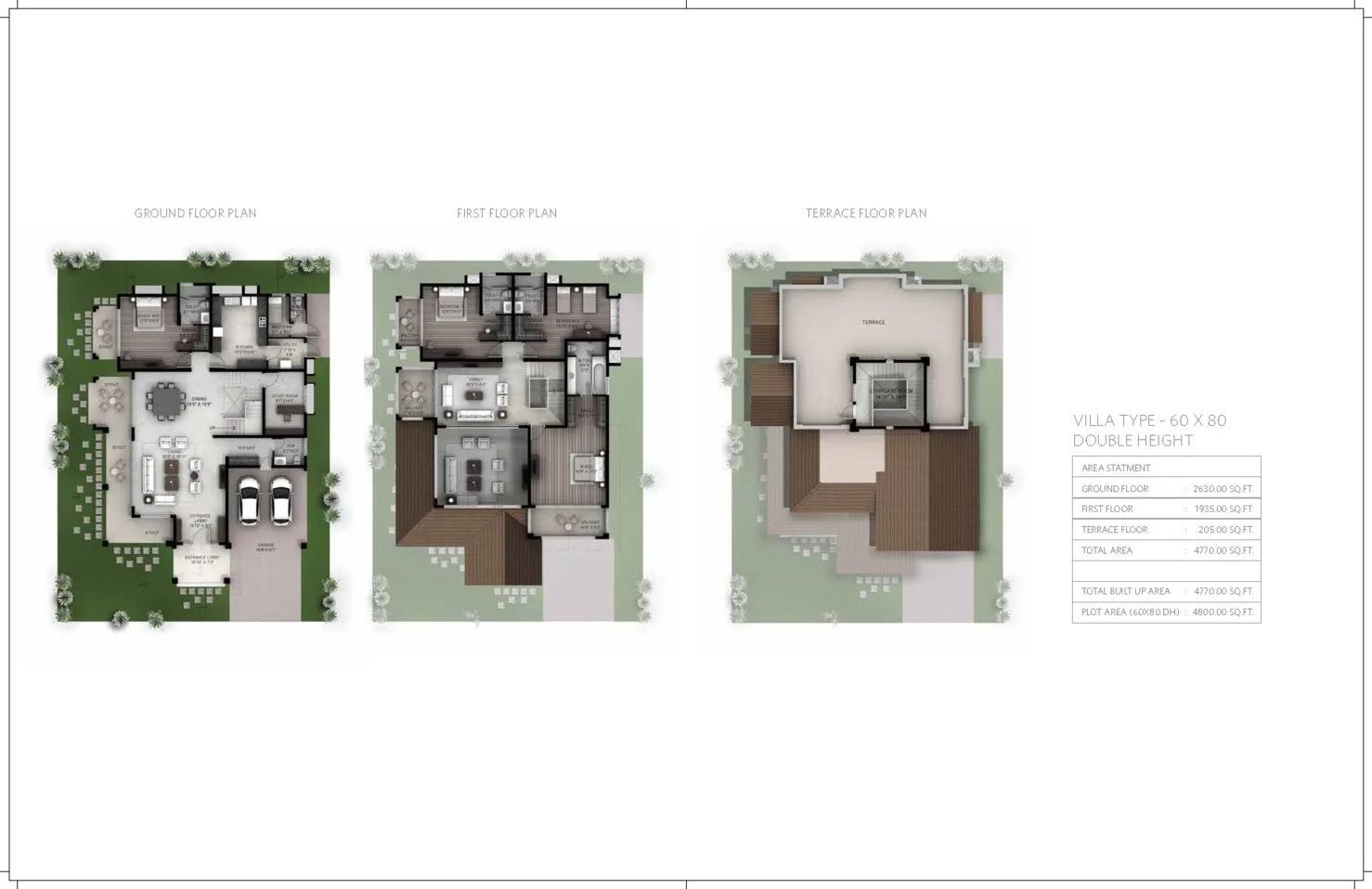 Hiranandani Villas 4 BHK floor plan, about 4,770 sq ft