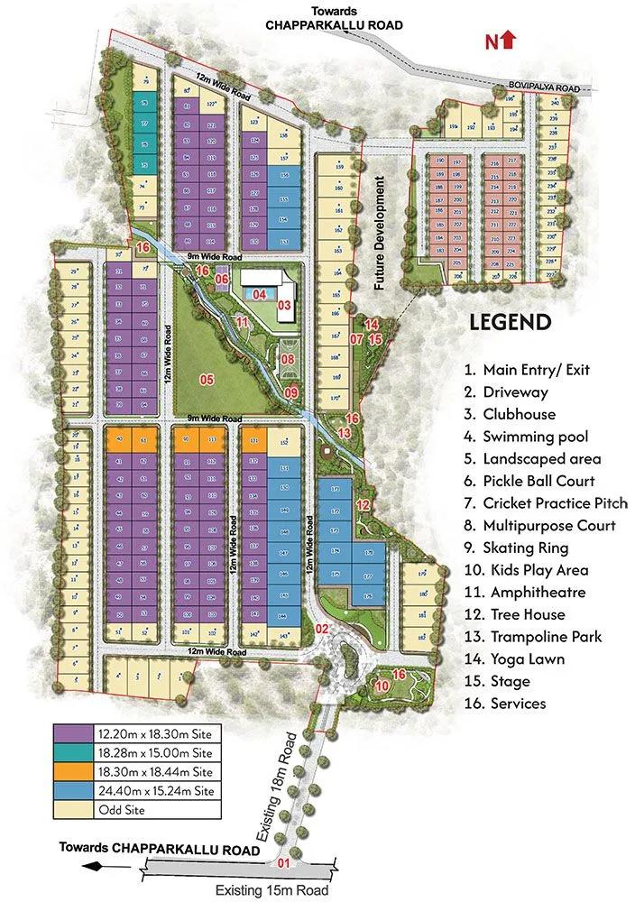 Layout plan of Prestige Autumn Leaves Plots