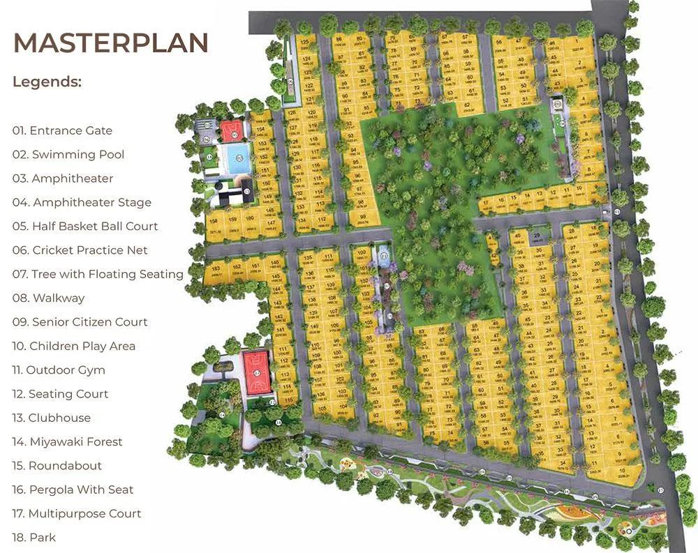 Layout plan of The Glenhart Estates Plots