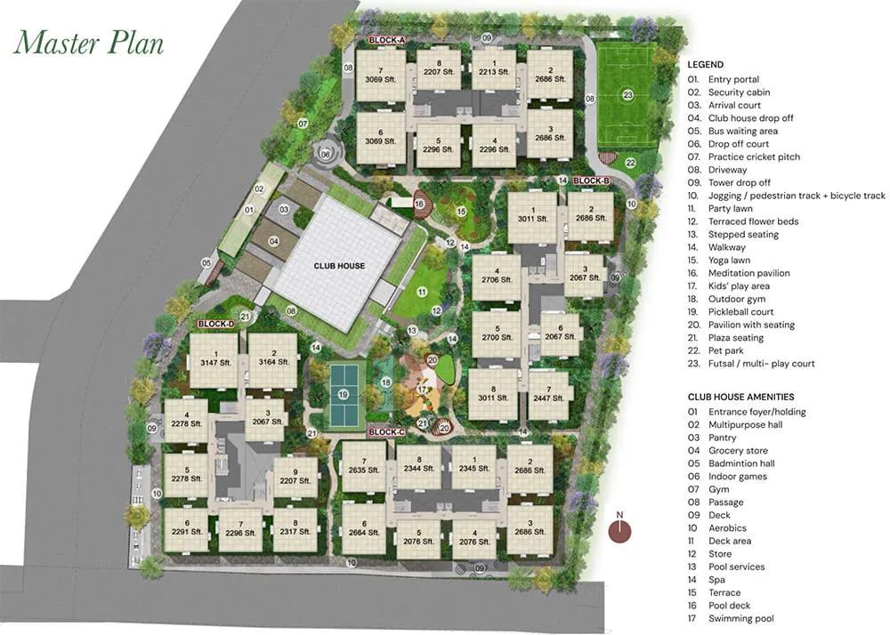 Layout plan of Brigade Manor