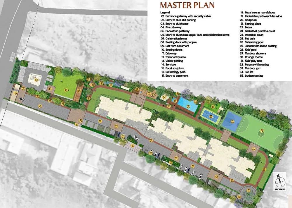 Layout plan of Brigade Lumina Apartments
