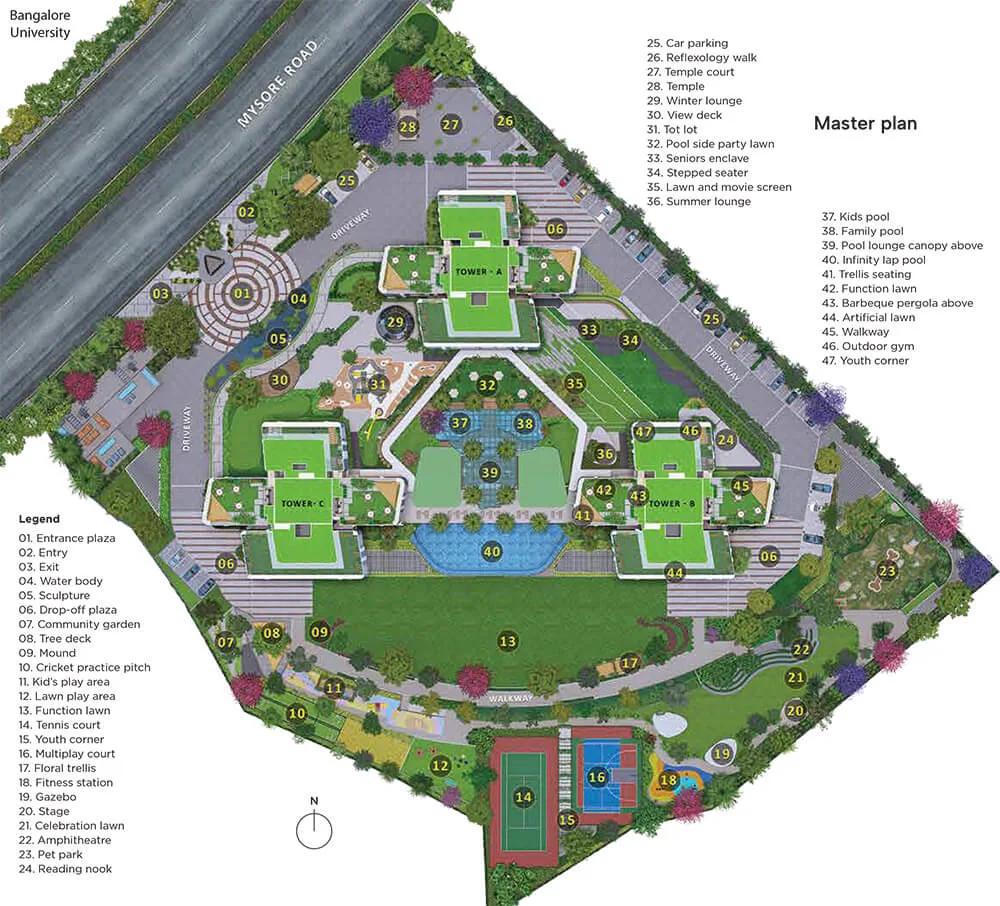 Layout plan of Sattva Aaranya