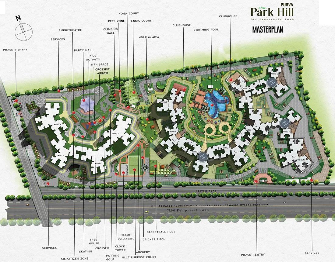 Layout plan of Purva Park Hill
