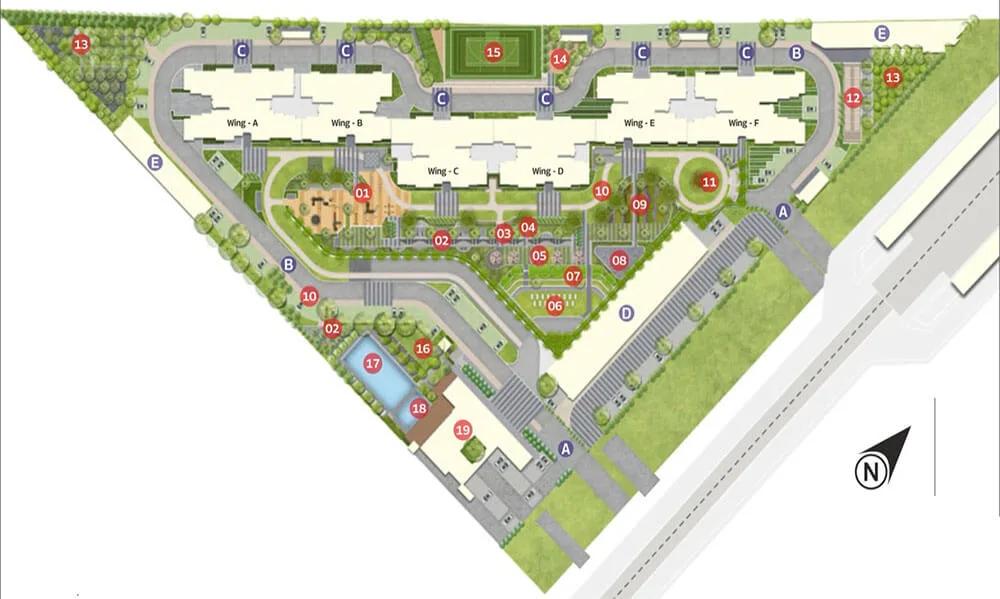 Layout plan of Mahindra Blossom