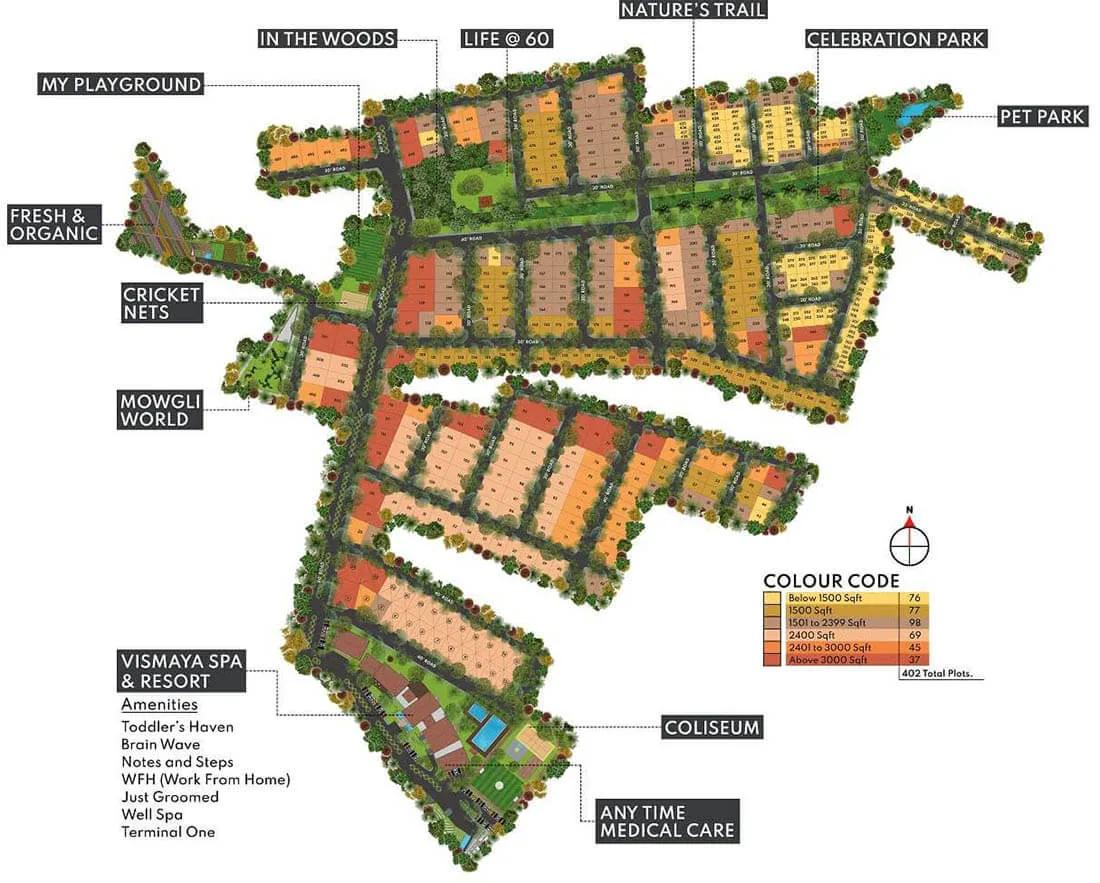 Layout plan of SPA EcoCity Plots