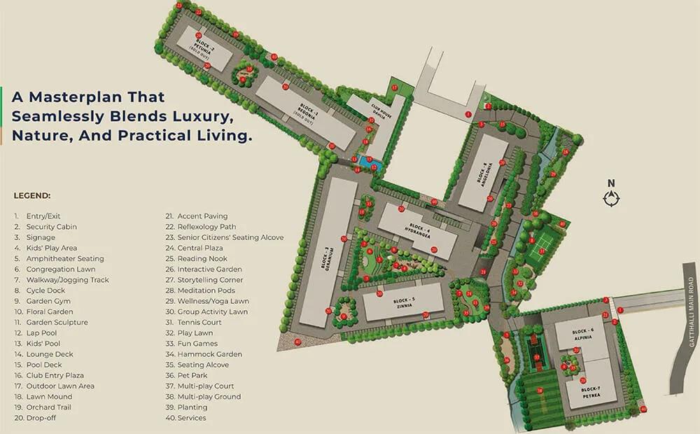 Layout plan of Adarsh Tropica