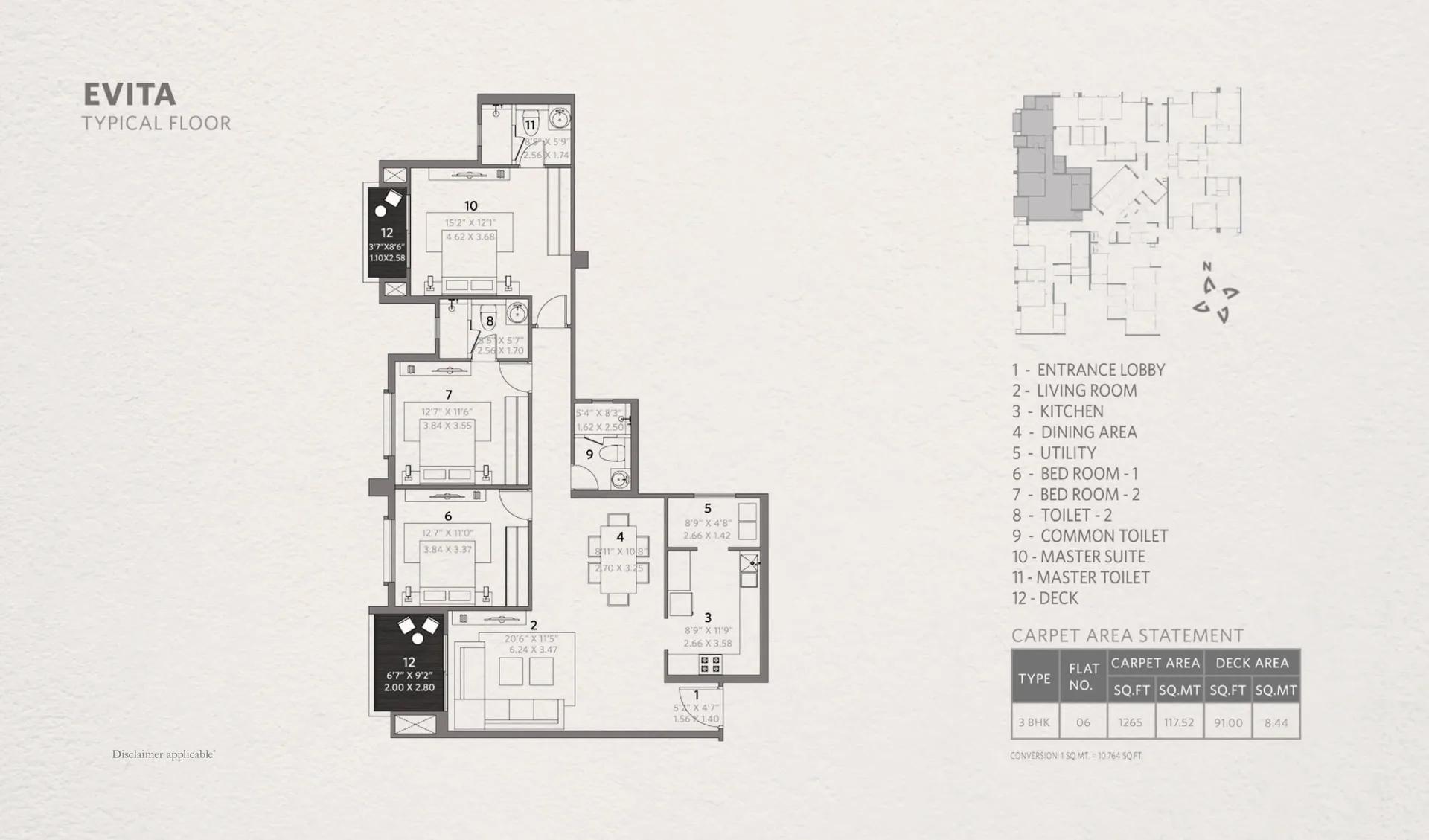 Hiranandani Evita floor plan 2