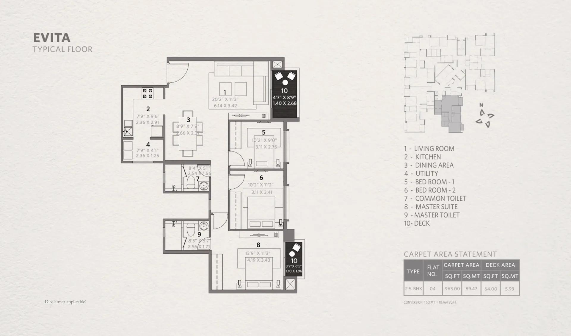 Hiranandani Evita floor plan 4
