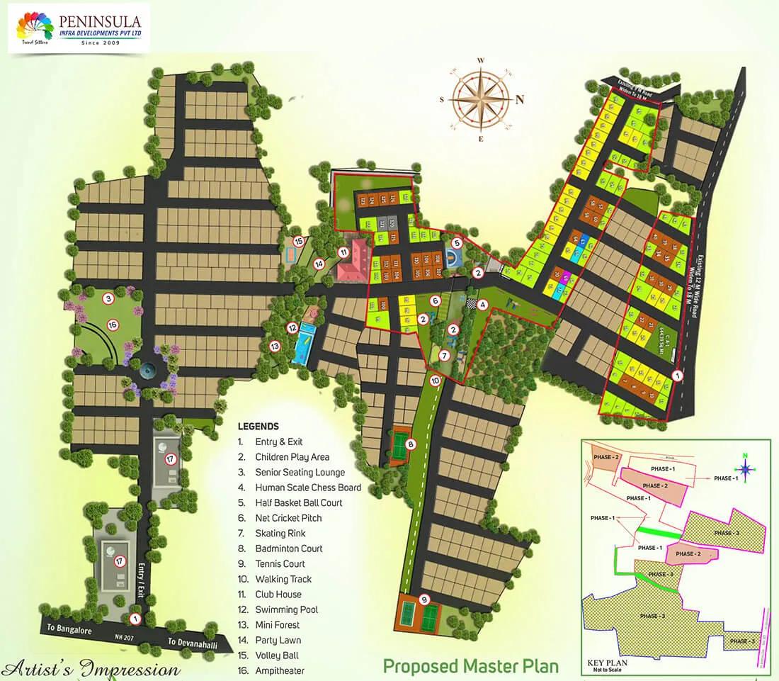 Layout plan of Peninsula Park Elite