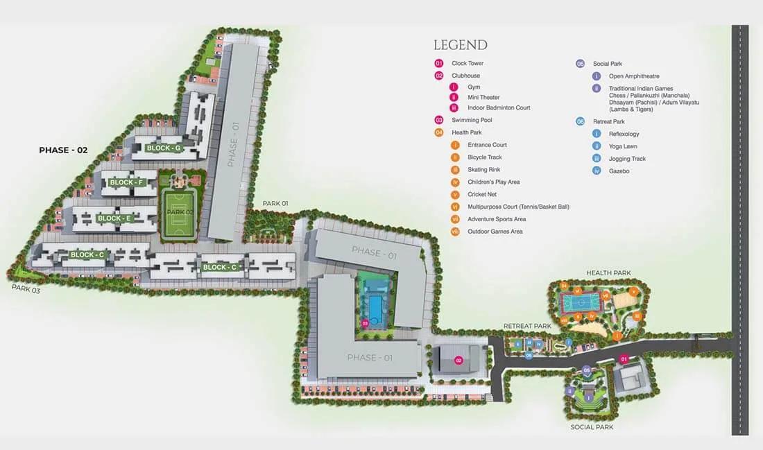 Layout plan of TVS Emerald Green Enclave Smart Homes