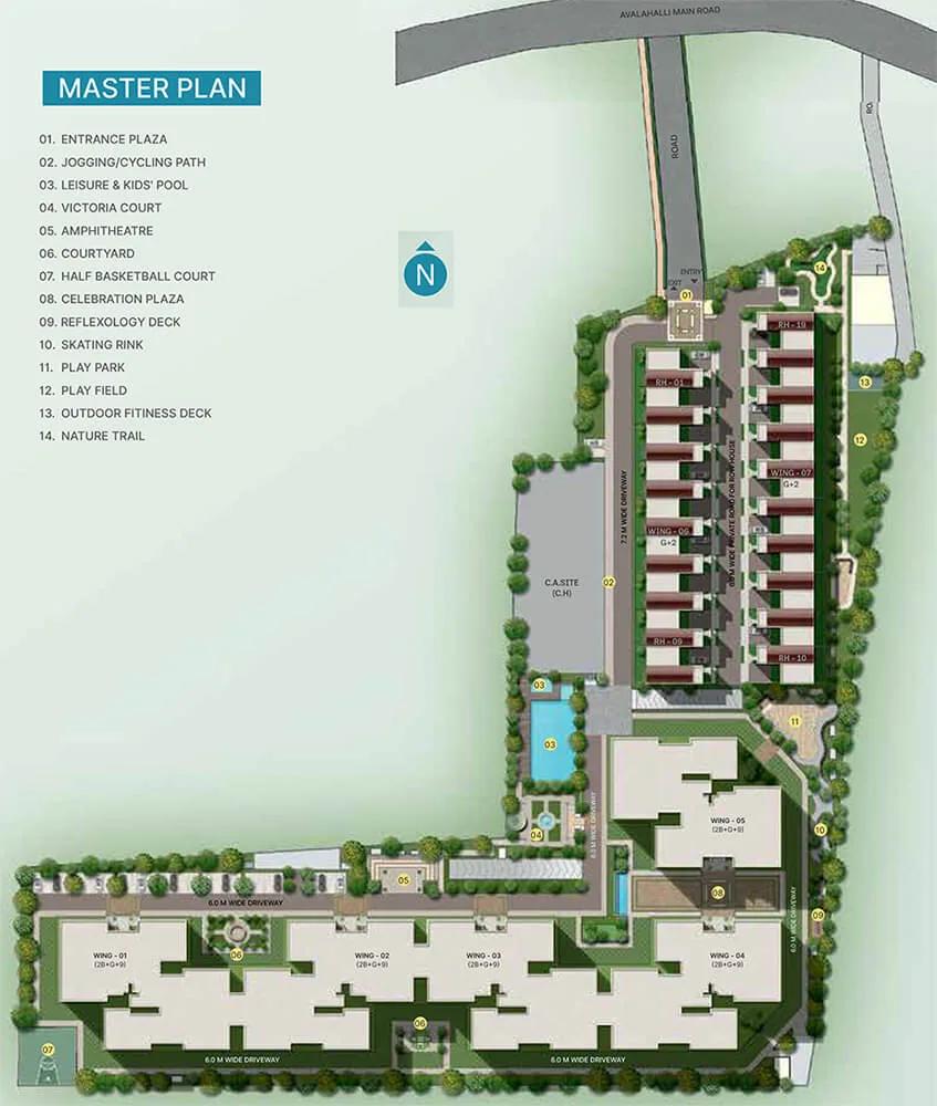 Layout plan of Sobha Victoria Park
