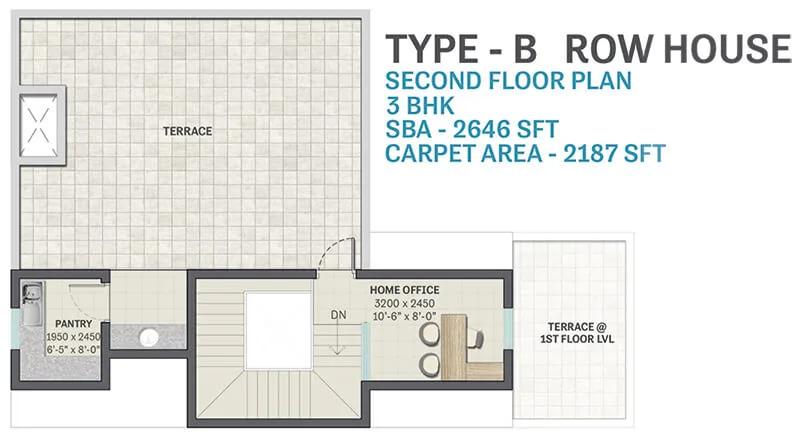 Sobha Victoria Park 3 BHK floor plan, about 2,646 sq ft