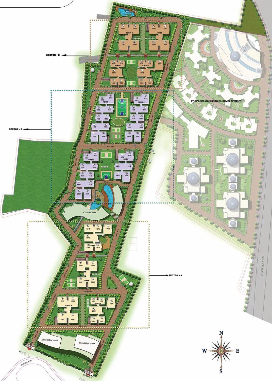 Layout plan of NCC Urban One