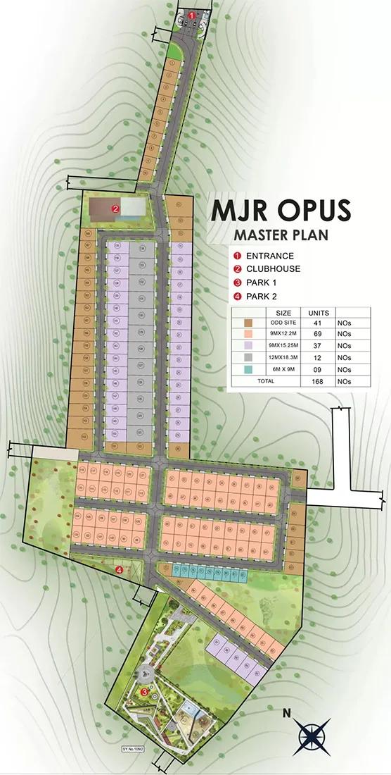 Layout plan of MJR Opus Plots