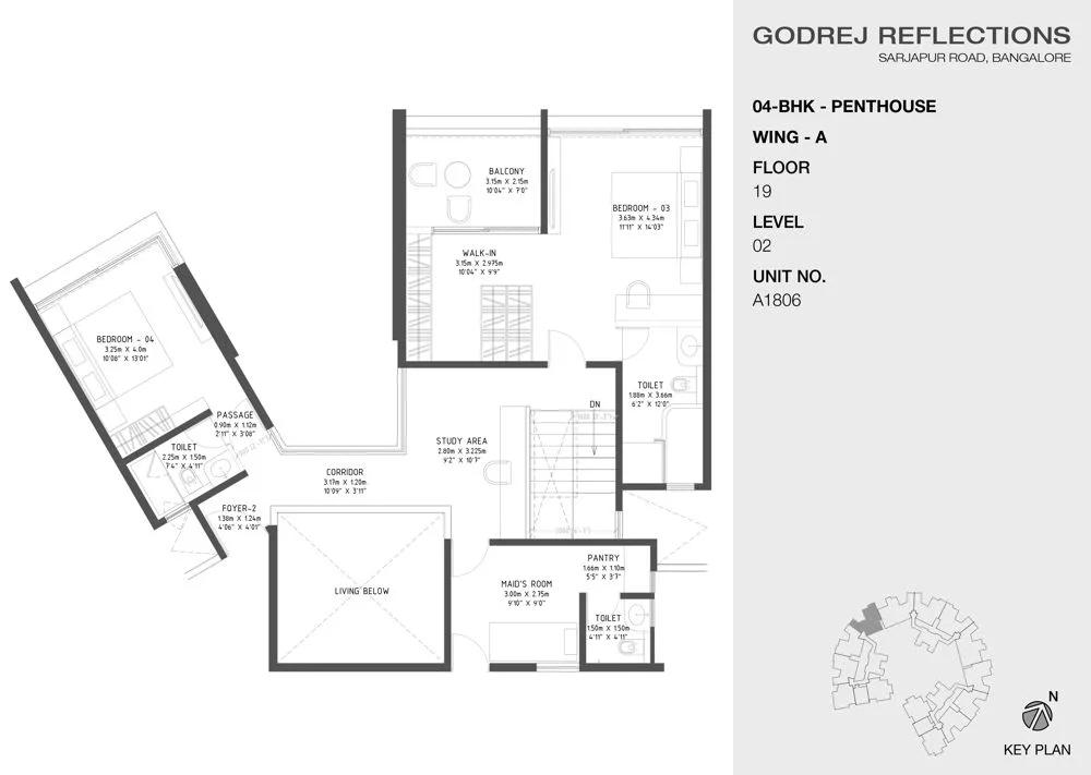 Godrej Reflections Phase 2 4 BHK floor plan