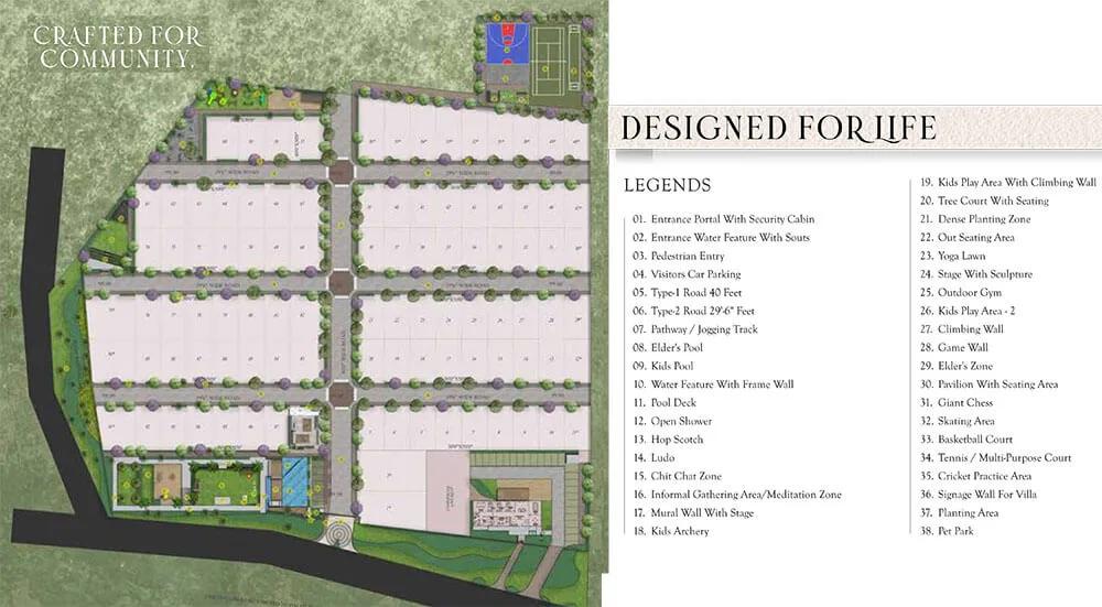 Layout plan of Sri Balaji Urban Retreat Villas