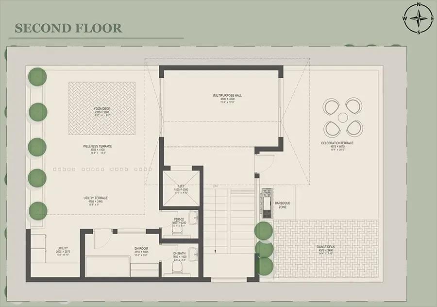 Upcoming Nambiar Villas 4 BHK floor plan, about 3,782 sq ft
