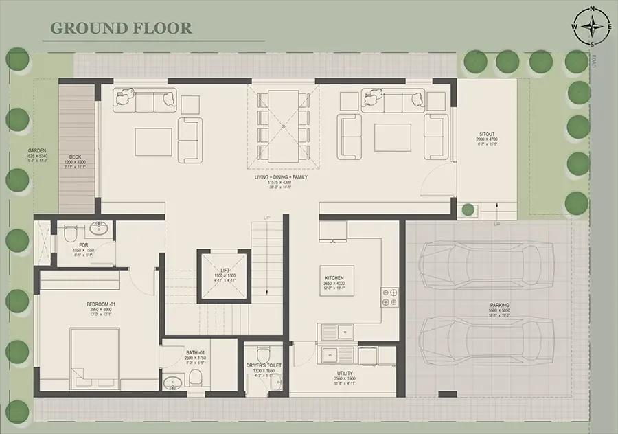 Upcoming Nambiar Villas 4 BHK floor plan, about 4,627 sq ft