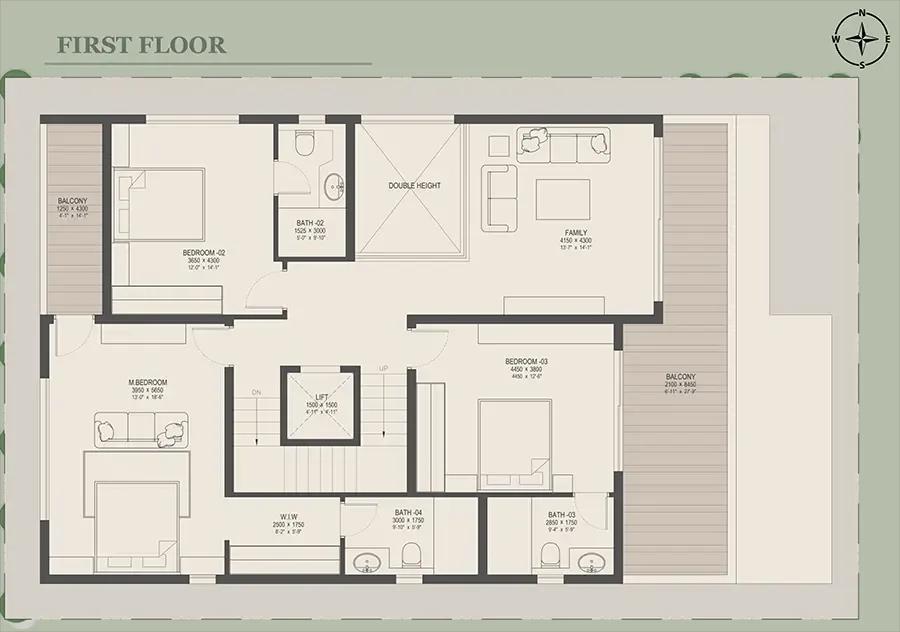 Upcoming Nambiar Villas 4 BHK floor plan, about 4,627 sq ft