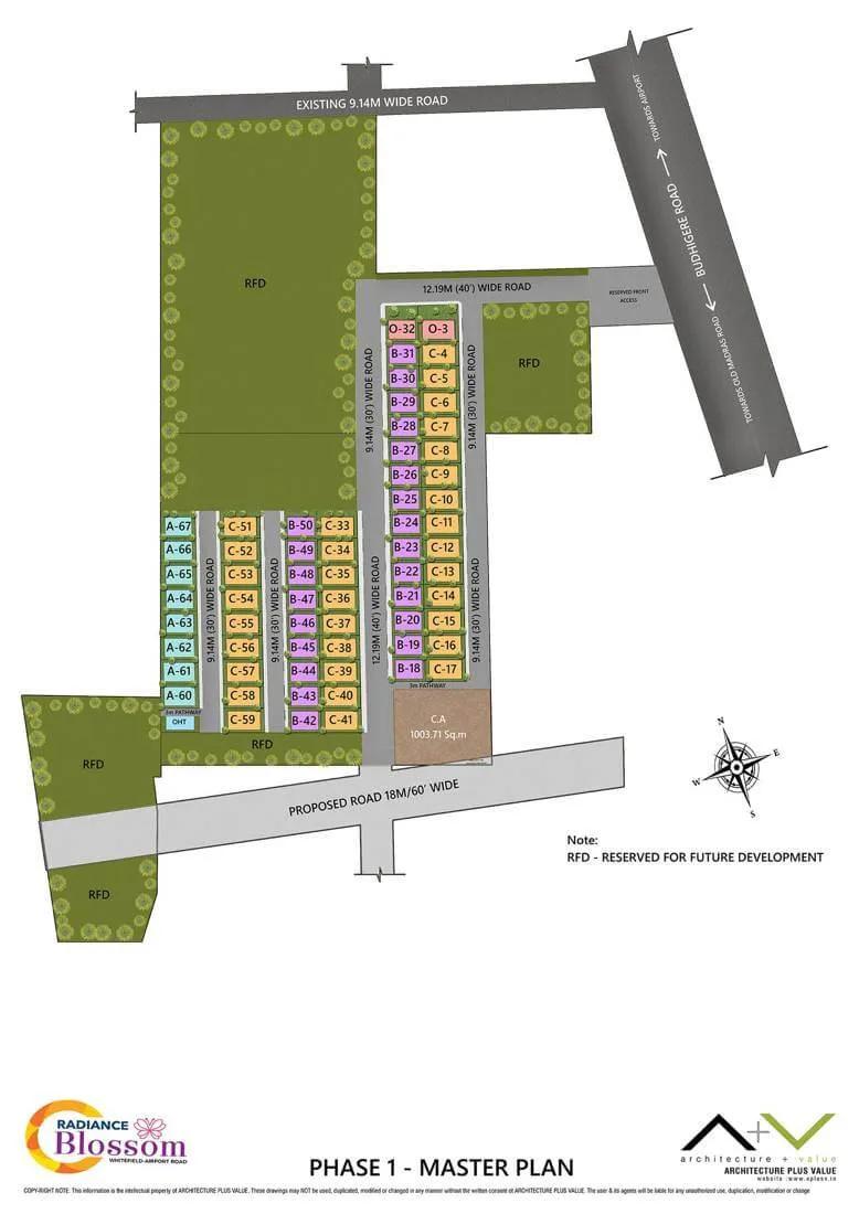 Layout plan of Radiance Blossom Villas