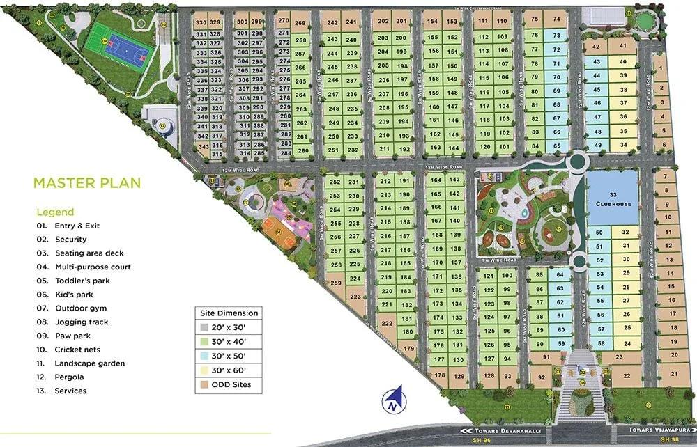 Layout plan of Sattva Bhumi Plots