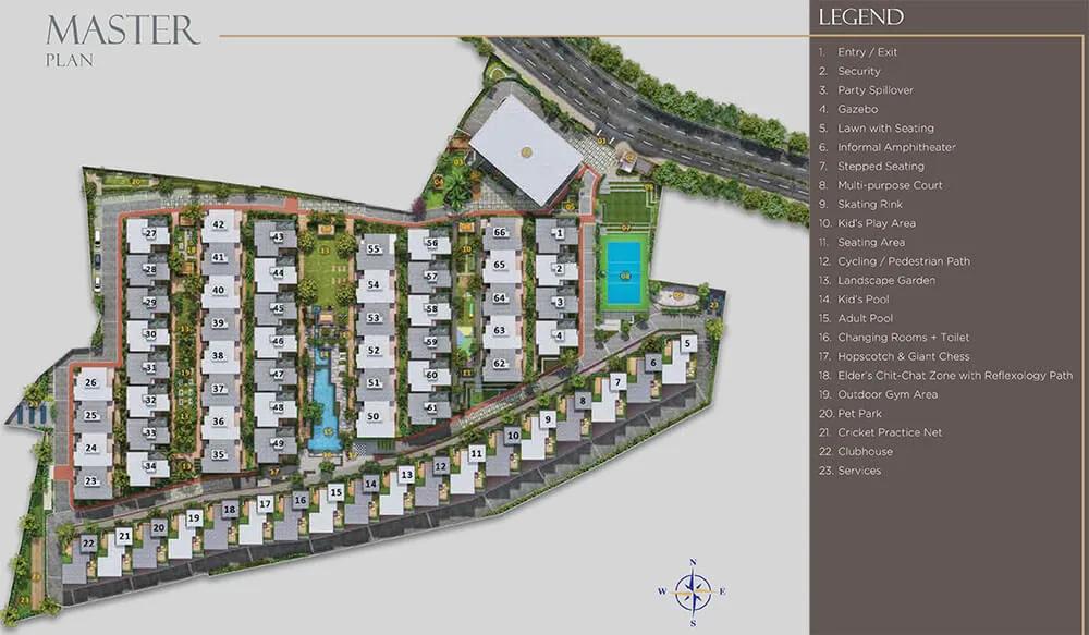 Layout plan of Sattva Springs