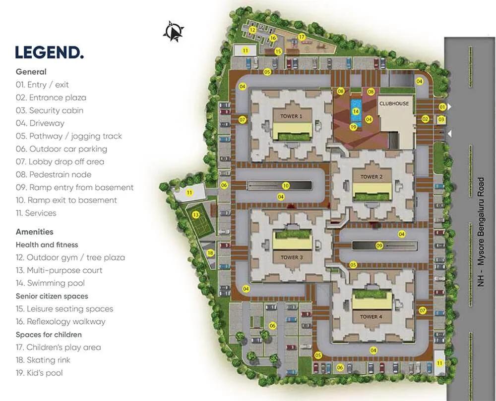 Layout plan of Sattva Ashraya