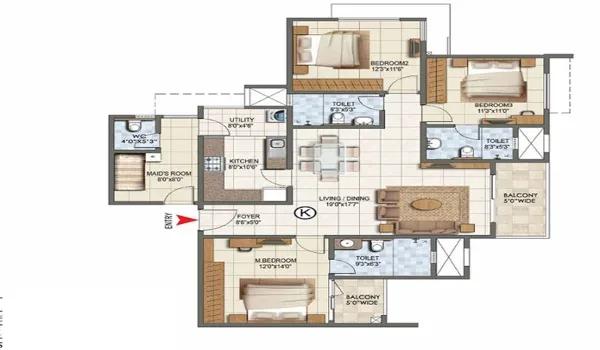 TVS Emerald Avalon floor plan 3