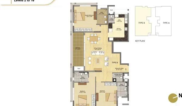 Prestige Spenser Heights floor plan