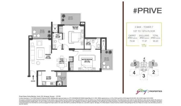 Godrej Meridien floor plan