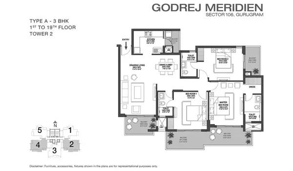 Godrej Meridien floor plan