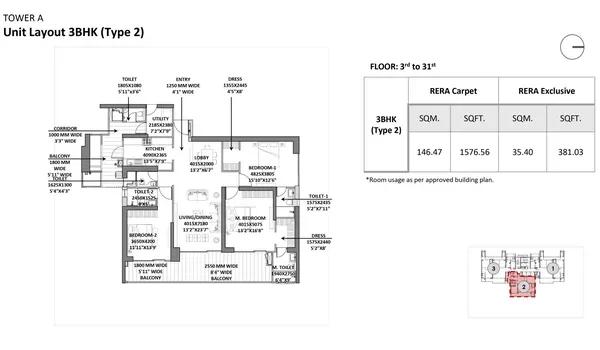 Godrej Miraya floor plan