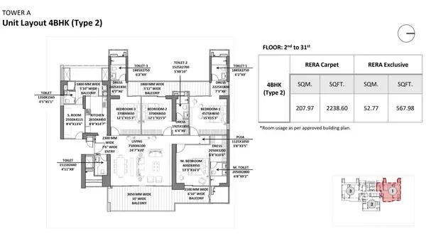 Godrej Miraya floor plan