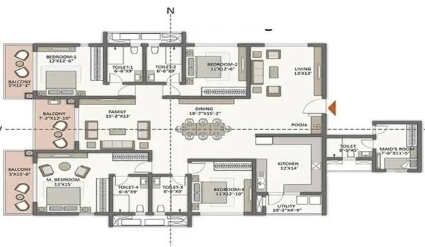 Godrej Brooklyn Avenue floor plan