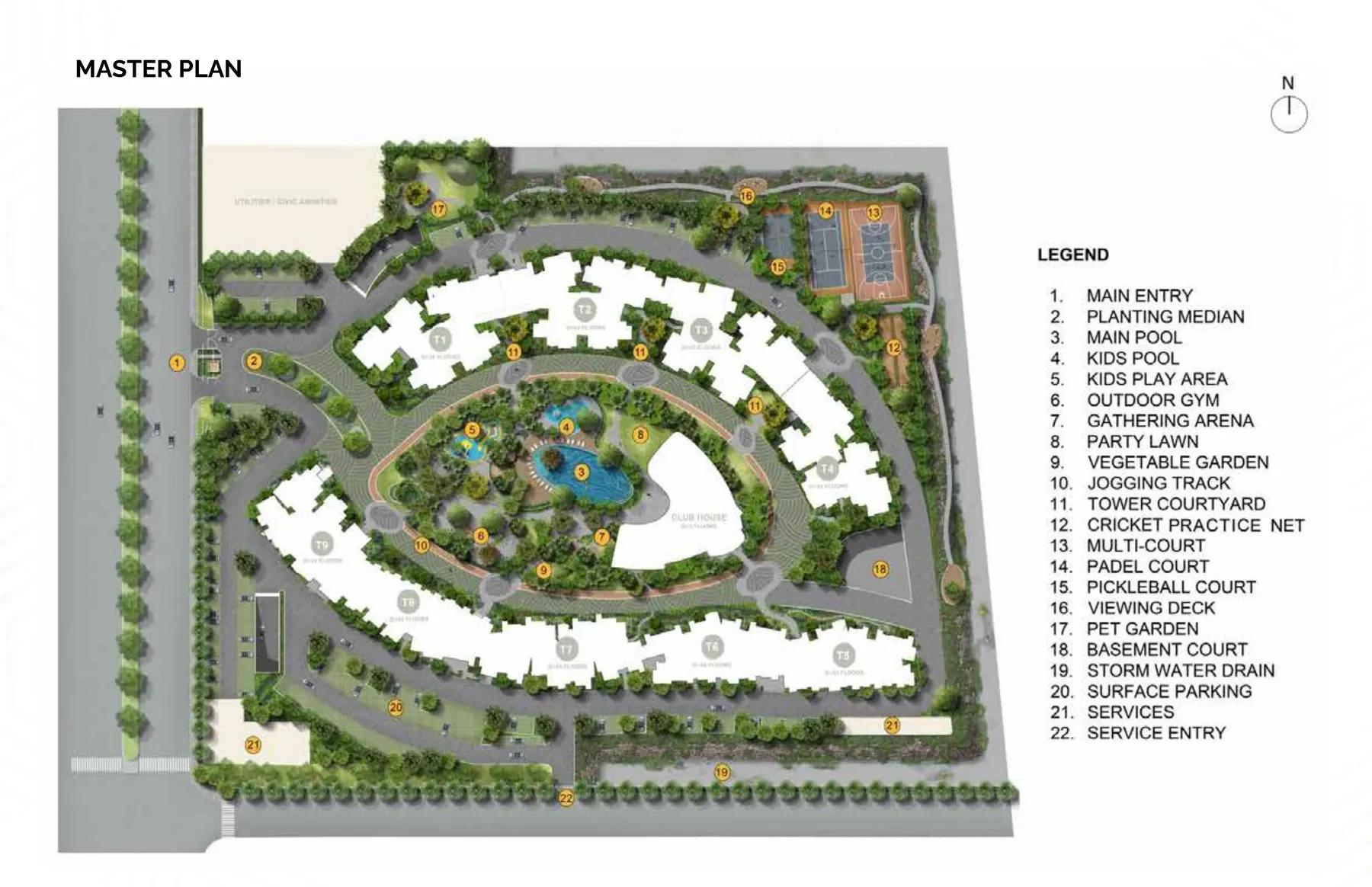Layout plan of Prestige Parklane