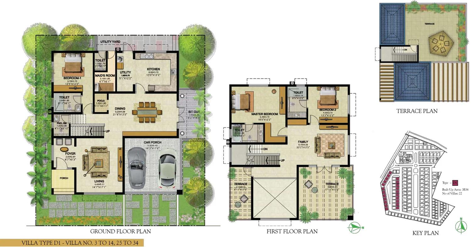 Prestige Royal Woods villa plan