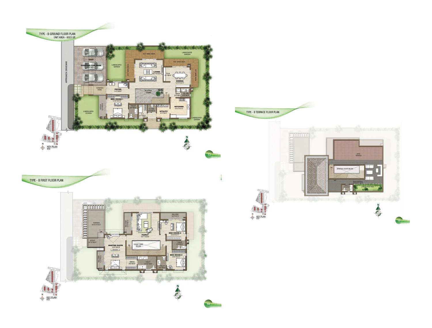 Prestige Silver Springs villa plans (Type B)