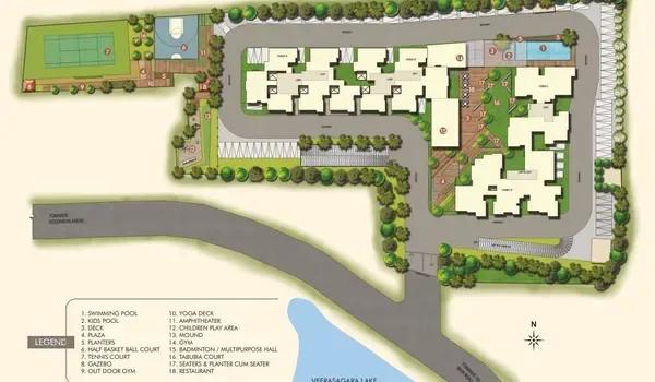 Shriram Solitaire master plan beside Veerasagara Lake, Yelahanka