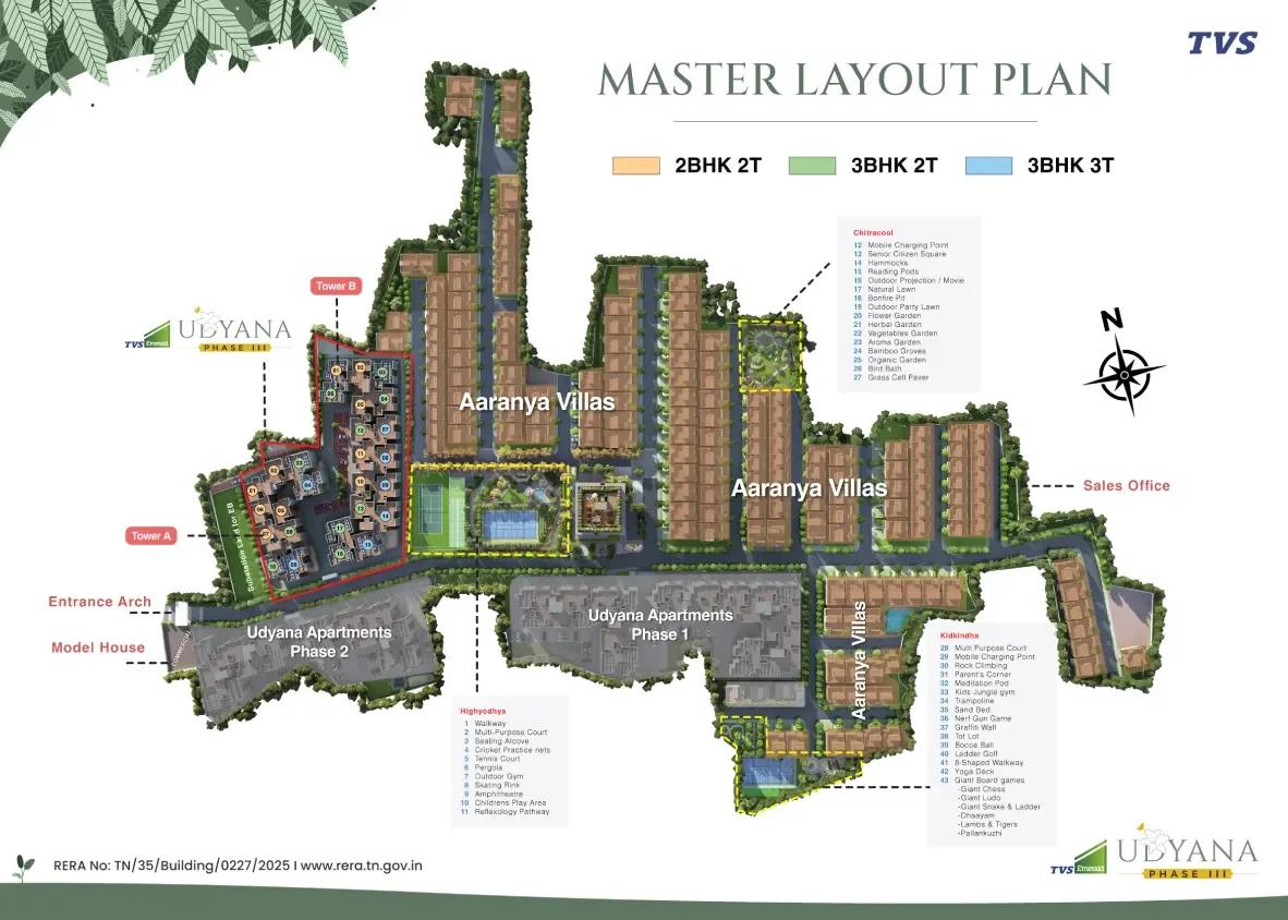 Layout plan of TVS Emerald Udyana Phase 3